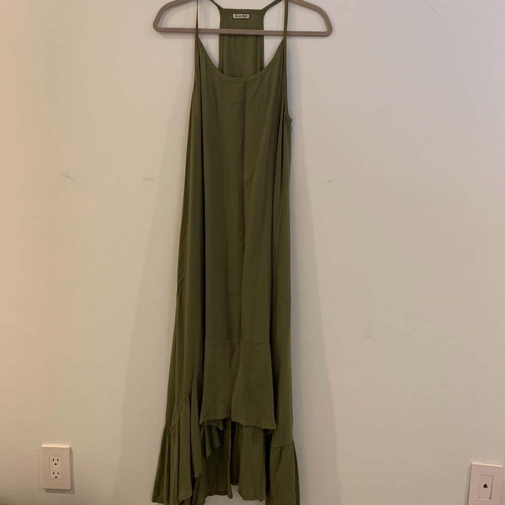 Genoa Style Olive Green dress